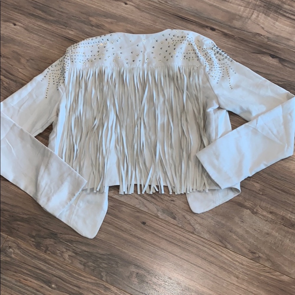 Fringed suede jacket